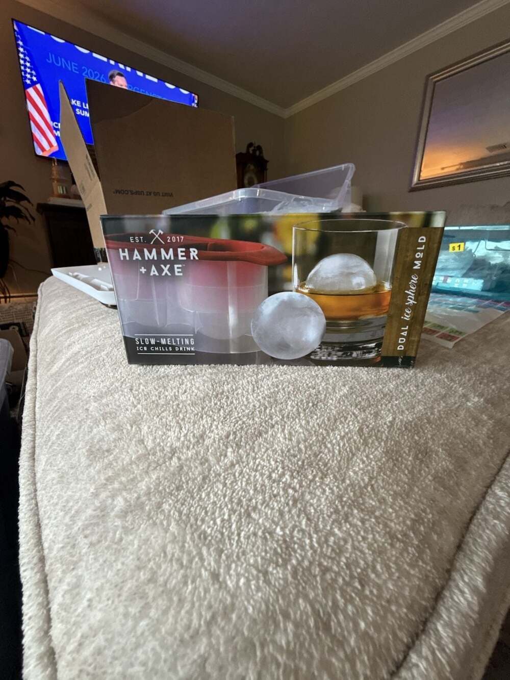 Hammer + Axe Dual Ice Sphere Mold Slow-Melting Silicone Ice Ball Maker